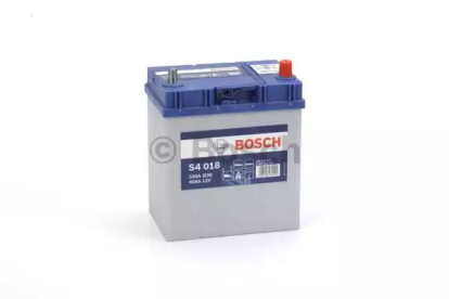 Аккумуляторная батарея "S4 Silver", 12в 40а/ч 330А п.т., о.п., яп. кл. 0092S40180 Bosch (фото №1)